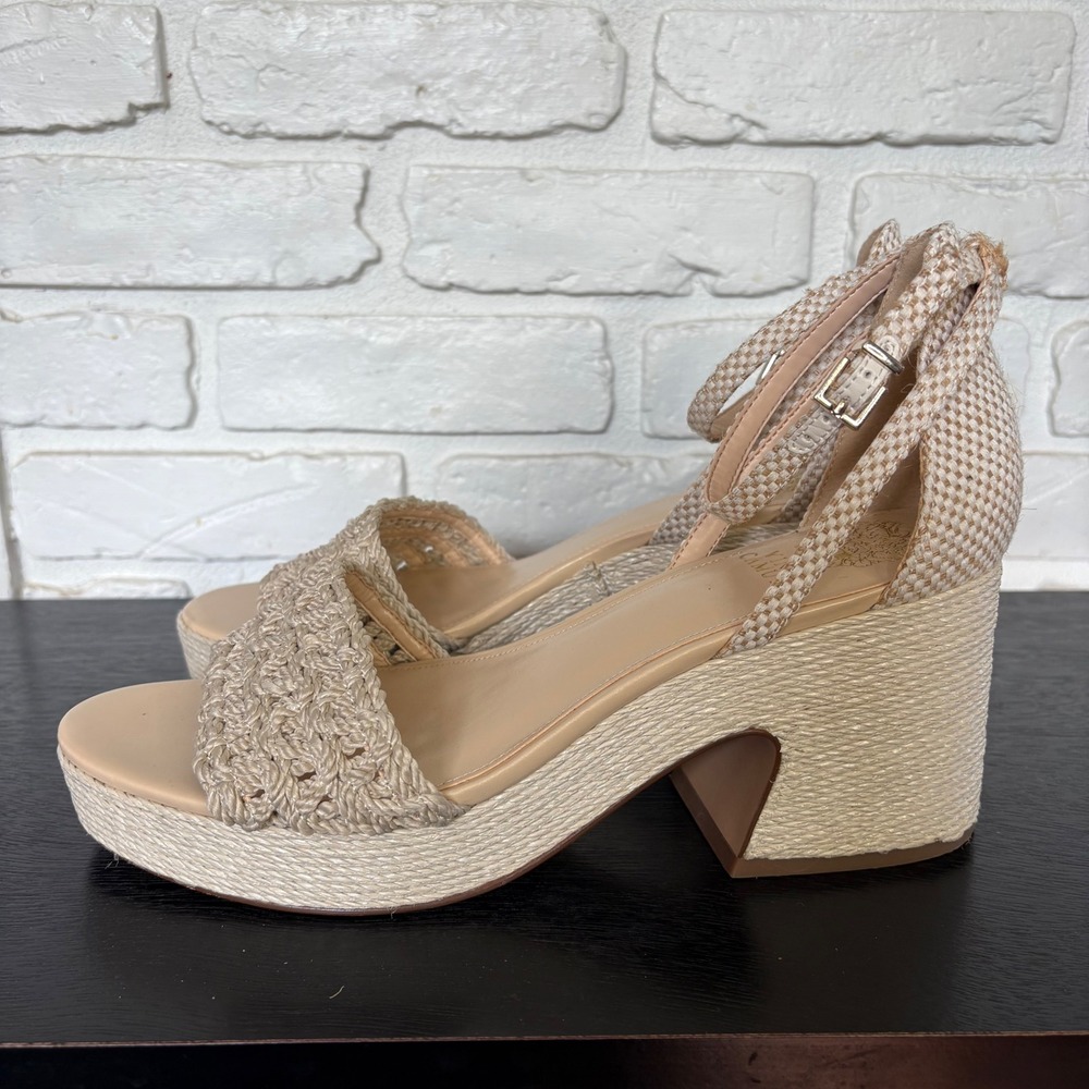 Vince Camuto Heeled‎ Espadrille Platform Strappy Sandal Women's Size 10 - Picture 2 of 7